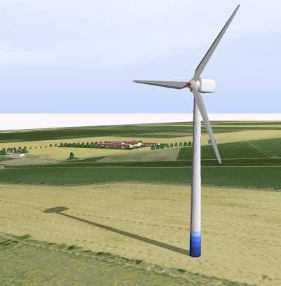 3D Windkraftanlage – Visualisierung